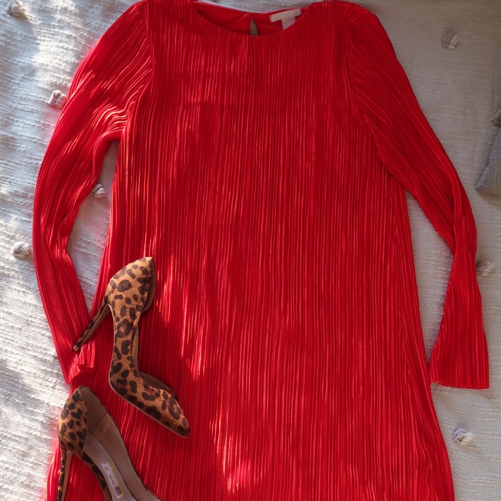 Size 8 Red Party Dress + Catherine Malandrino Heel